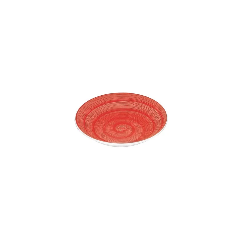 Piatto fondo red memento table in ceramica dipinta a mano Ø 23,5 cm