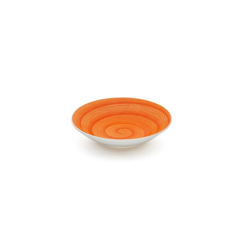 Piatto fondo mandarin memento table in ceramica dipinta a mano Ø 23,5 cm