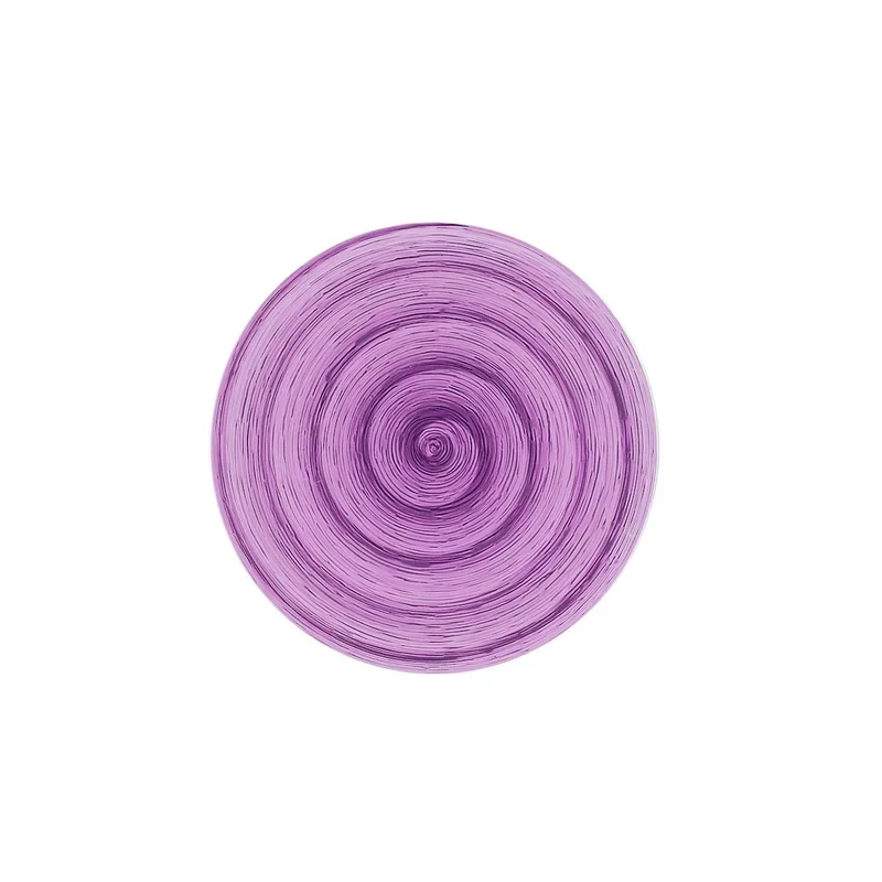 Piatto dessert mauve memento table in ceramica dipinta a mano Ø20,5 cm