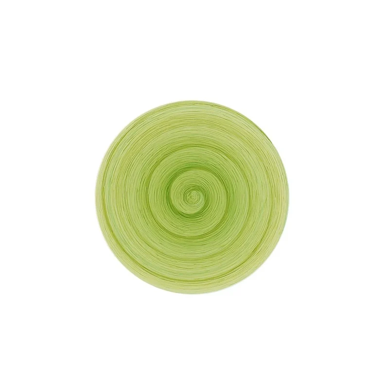 Piatto dessert lime memento table in ceramica dipinta a mano Ø20,5 cm