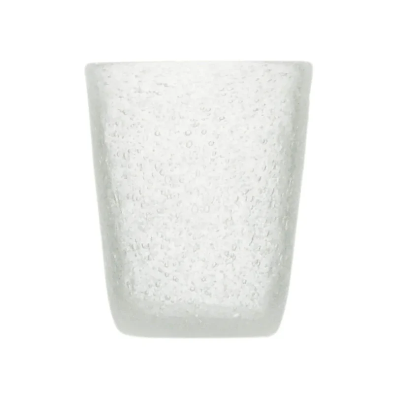 Bicchiere tumbler acqua white transparent memento originale in vetro soffiato 0,25L