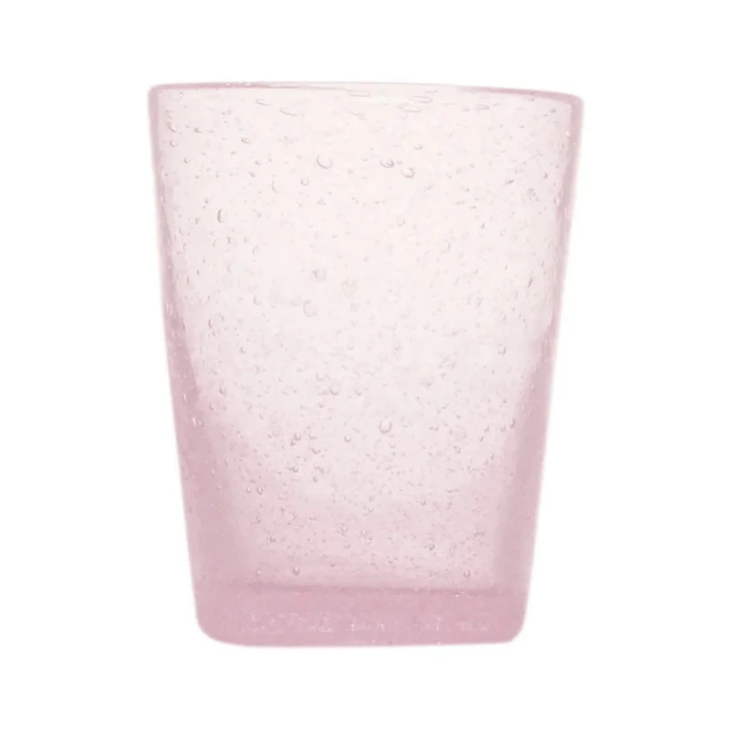 Bicchiere tumbler acqua pink memento originale in vetro soffiato 0,25L