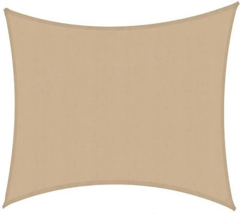 Vela ombreggiante in tessuto rettangolare color sabbia cm 300x300x400