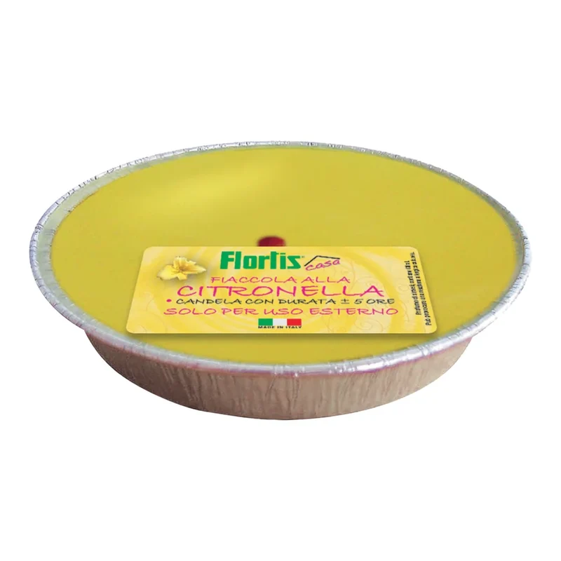 Fiaccola citronella alluminio Flortis 11 cm