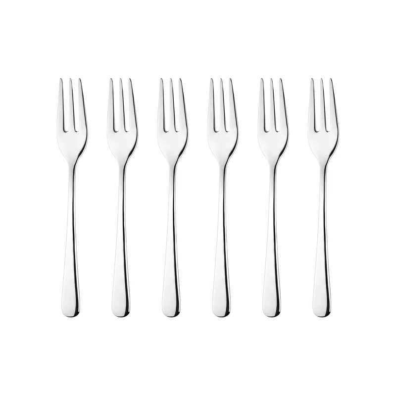 Set 6 forchettine Zelda in acciaio cm 15,5