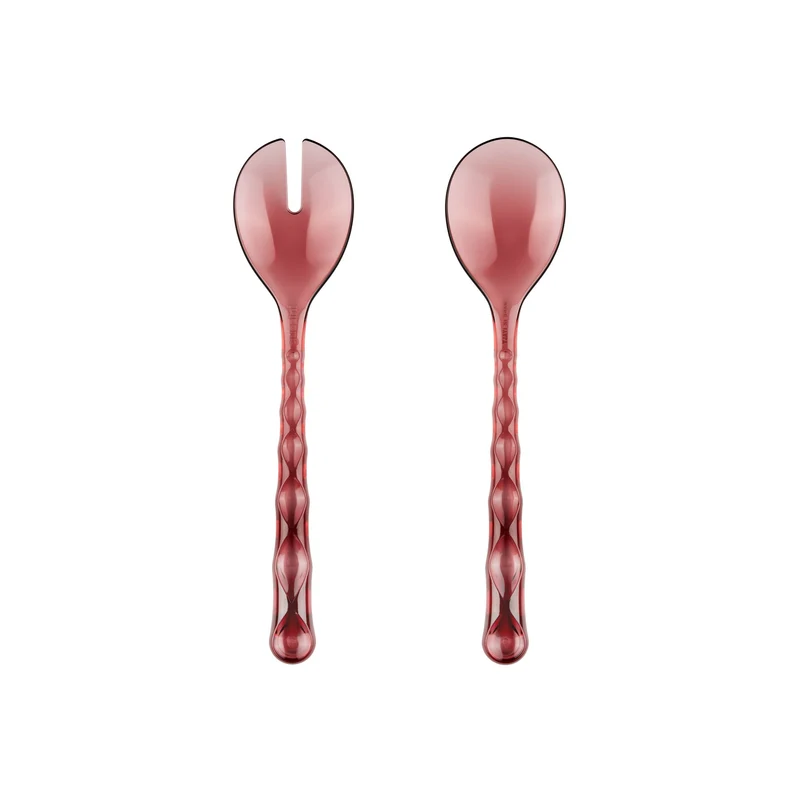 Posate Vanity per insalata colore malva 27,5x6,3 cm