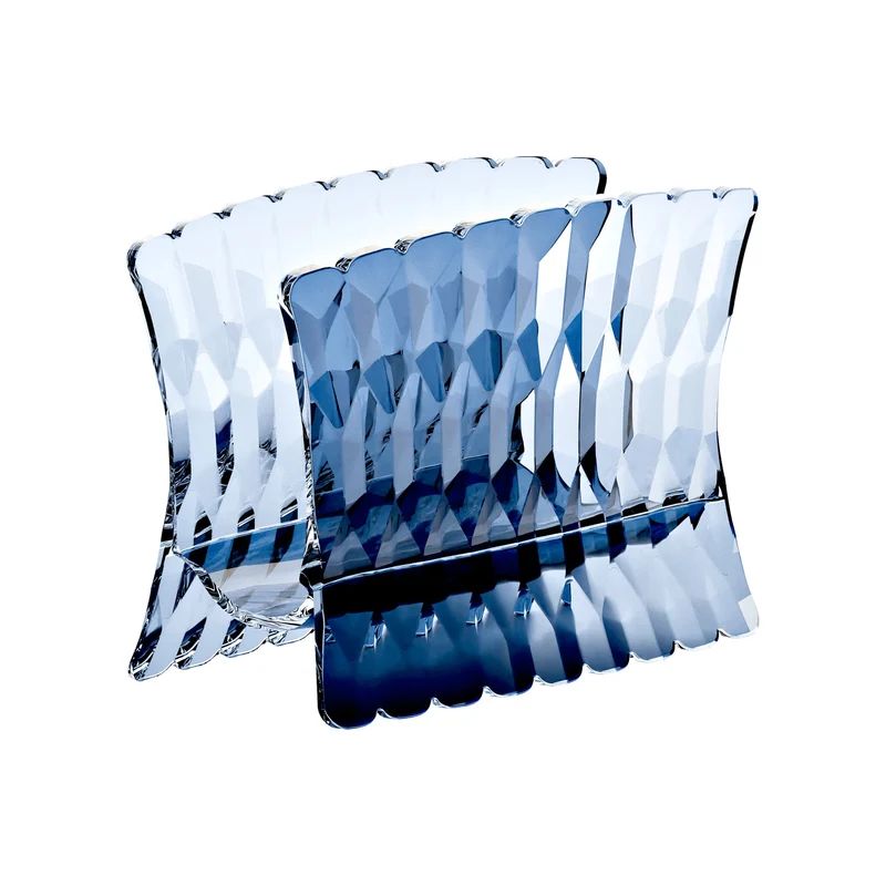 Portatovaglioli Vanity colore blu denim 15,2x7,6x h11 cm