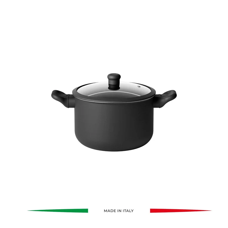 Cuocipasta con coperchio Cook&Color Ø 22,5 cm colore nero