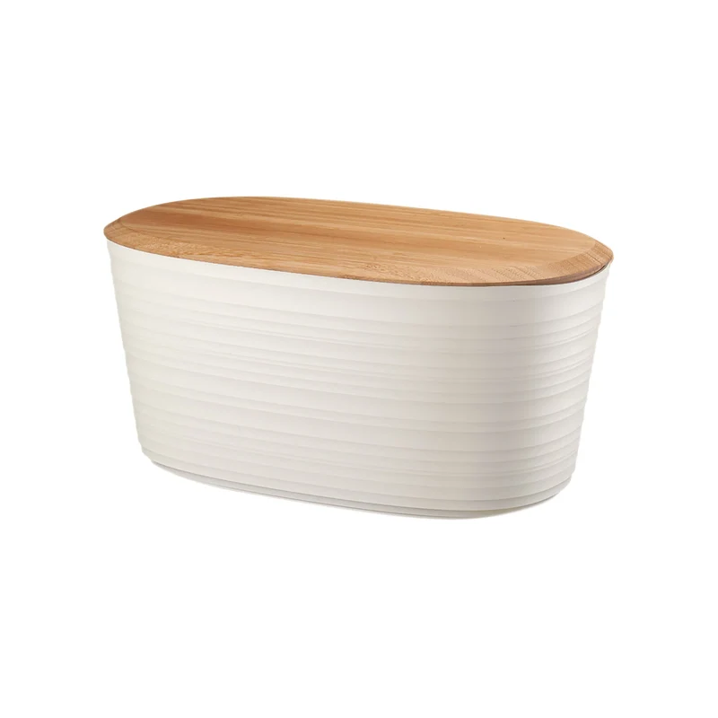Cassetta pane con coperchio tagliere in bamboo 39,2 x 23,2 x H 19 cm