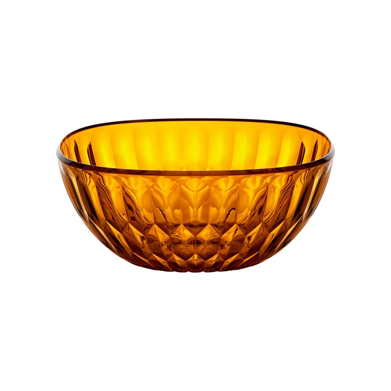 Contenitore Vanity Ø30 cm color caramello 30x30xh12,9 cm