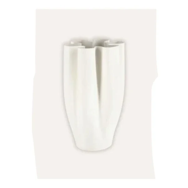 Vaso in ceramica Maeli bianco Ø19x32h