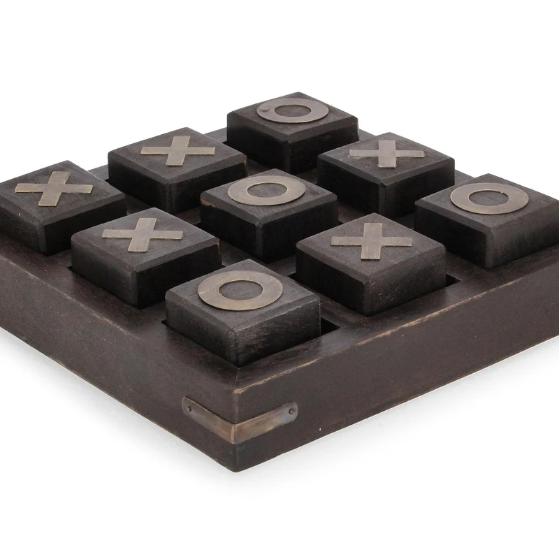 Decorazione Tris Fortune in legno di mango cm 17,2x17,2