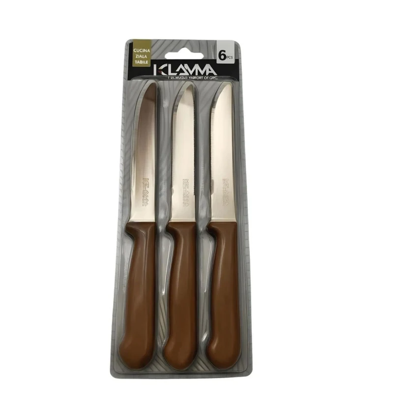 Set 6 coltelli da tavola kelama deluxe colore marrone