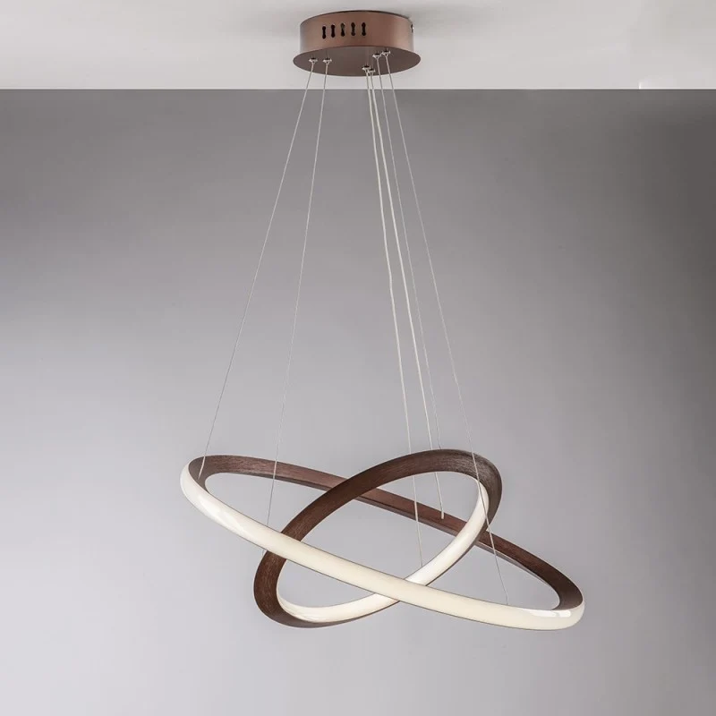 Lampadario moderno e alluminio Marrone LED integrato 60x40x h150 cm