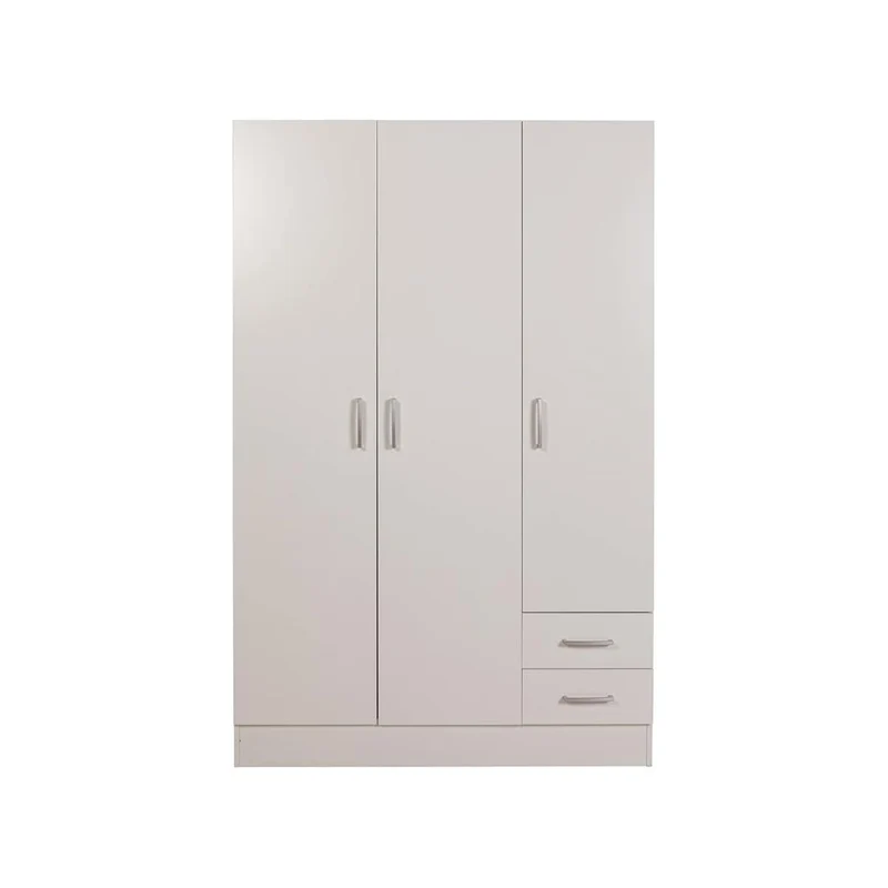 Armadio 3 ante + 2 cassetti 120x50 Bianco TopMatt
