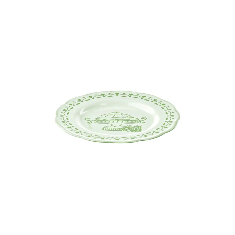 Piatto dessert Josephine verde polvere