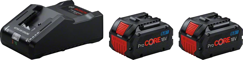 Set 2 Batterie ProCORE18V 8.0Ah + Caricabatterie GAL 18V-160 Professional Bosch
