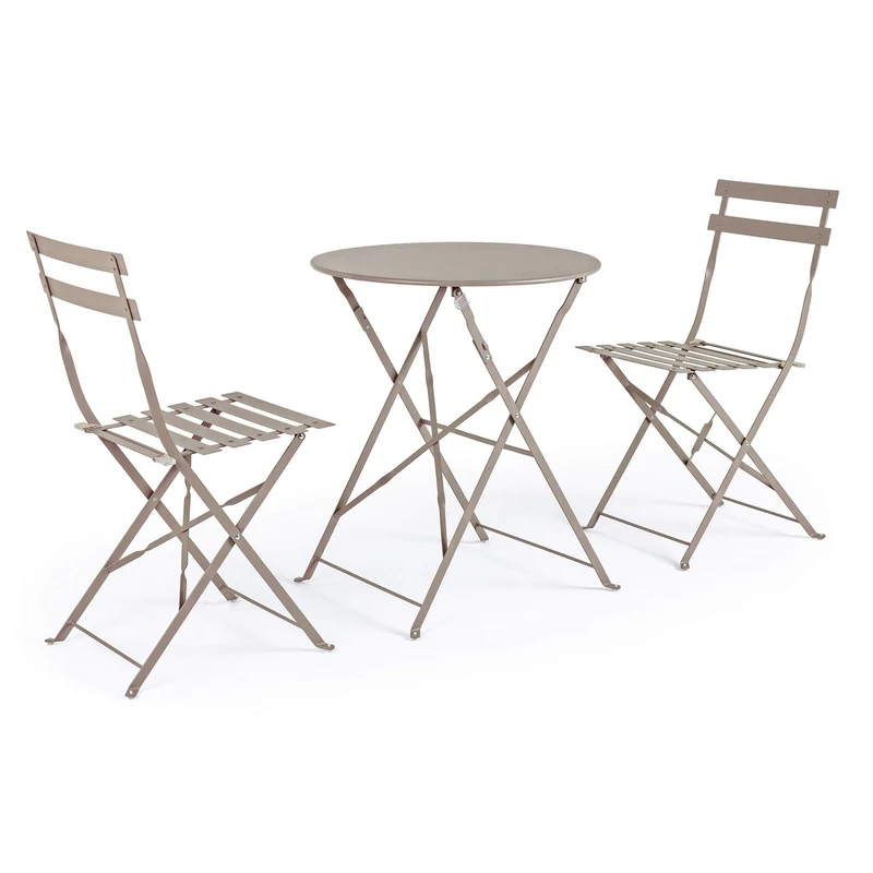 Set tavolino e sedie pieghevoli Ø60x71 cm