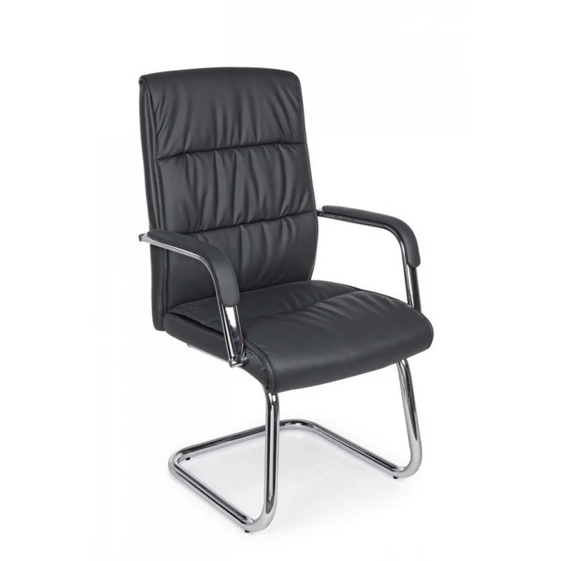 Poltrona ufficio grigio scuro con slitta