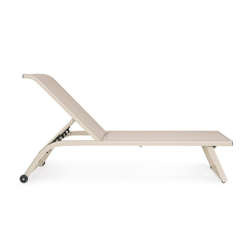 Lettino reclinabile 70x182 cm beige