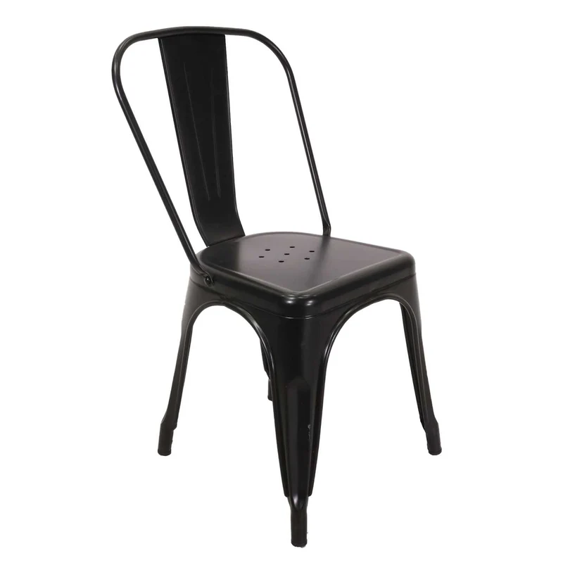 Sedia ferro new bristol nero cm51x43h84