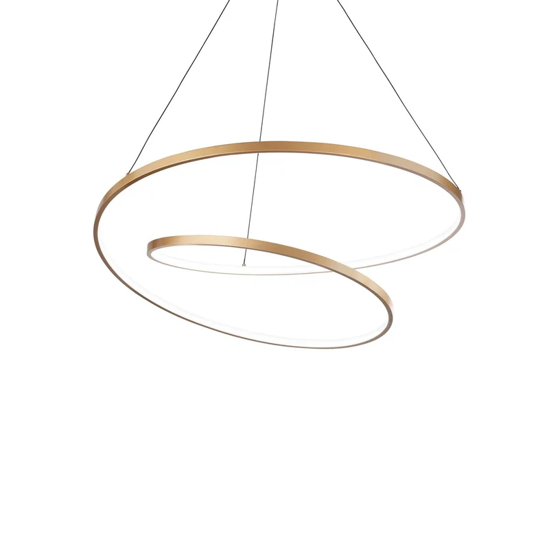 Lampada a sospensione ottone D 600 x H min 400 - max 2150 mm
