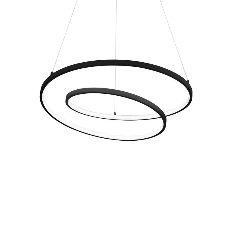 Lampada a sospensione nero D 600 x H min 400 - max 2150 mm