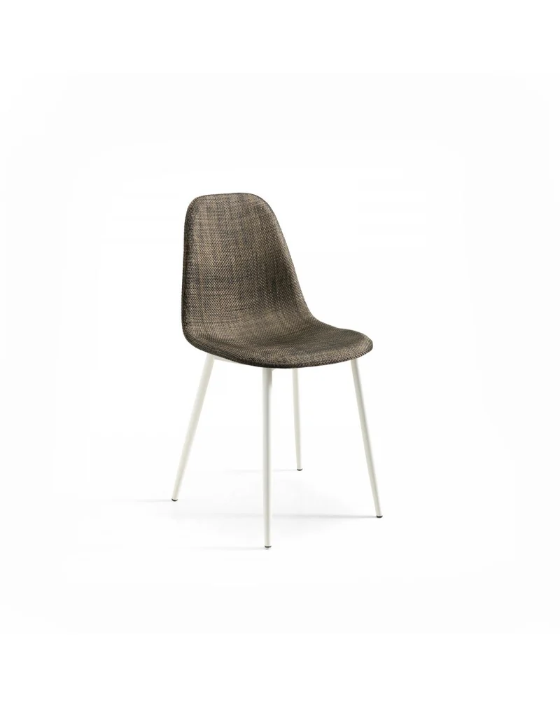4x Sedie in Similrattan Martina - Grigio Scuro