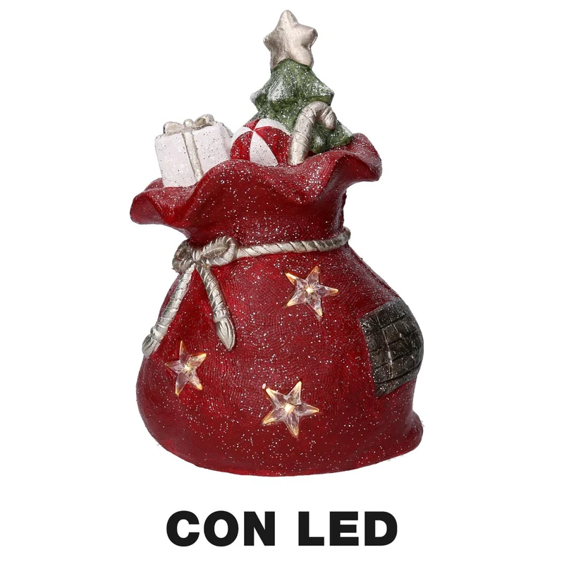 Red led resin gift pack cm27x22h40