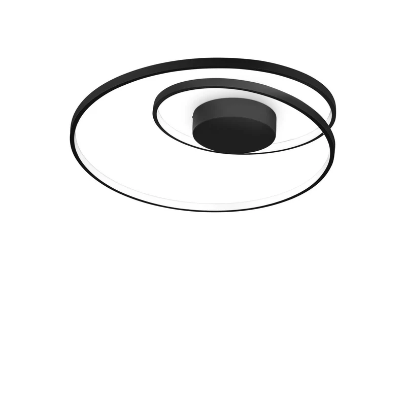 Lampada soffitto OZ D600xH180mm nera DALI