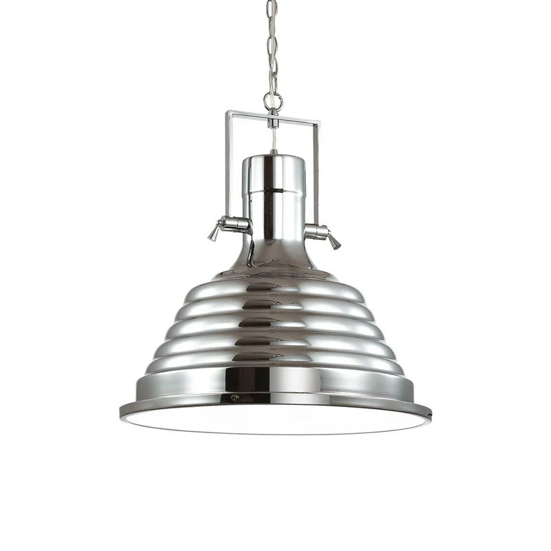 Lampada a sospensione cromo D 485 x H min 770 - max 1450 mm