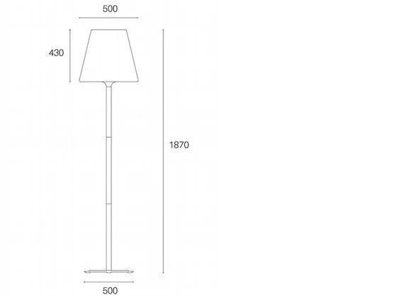 Piantana Grande E27 linea lounge alluminio cm 187 h
