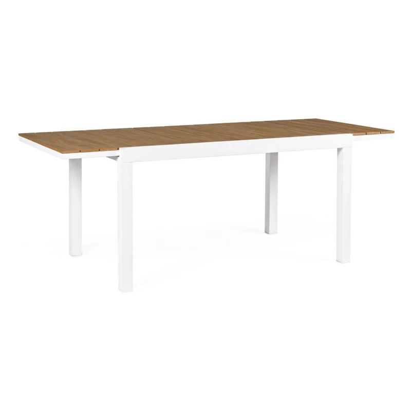 Tavolo allungabile 140-200x90 bianco in alluminio