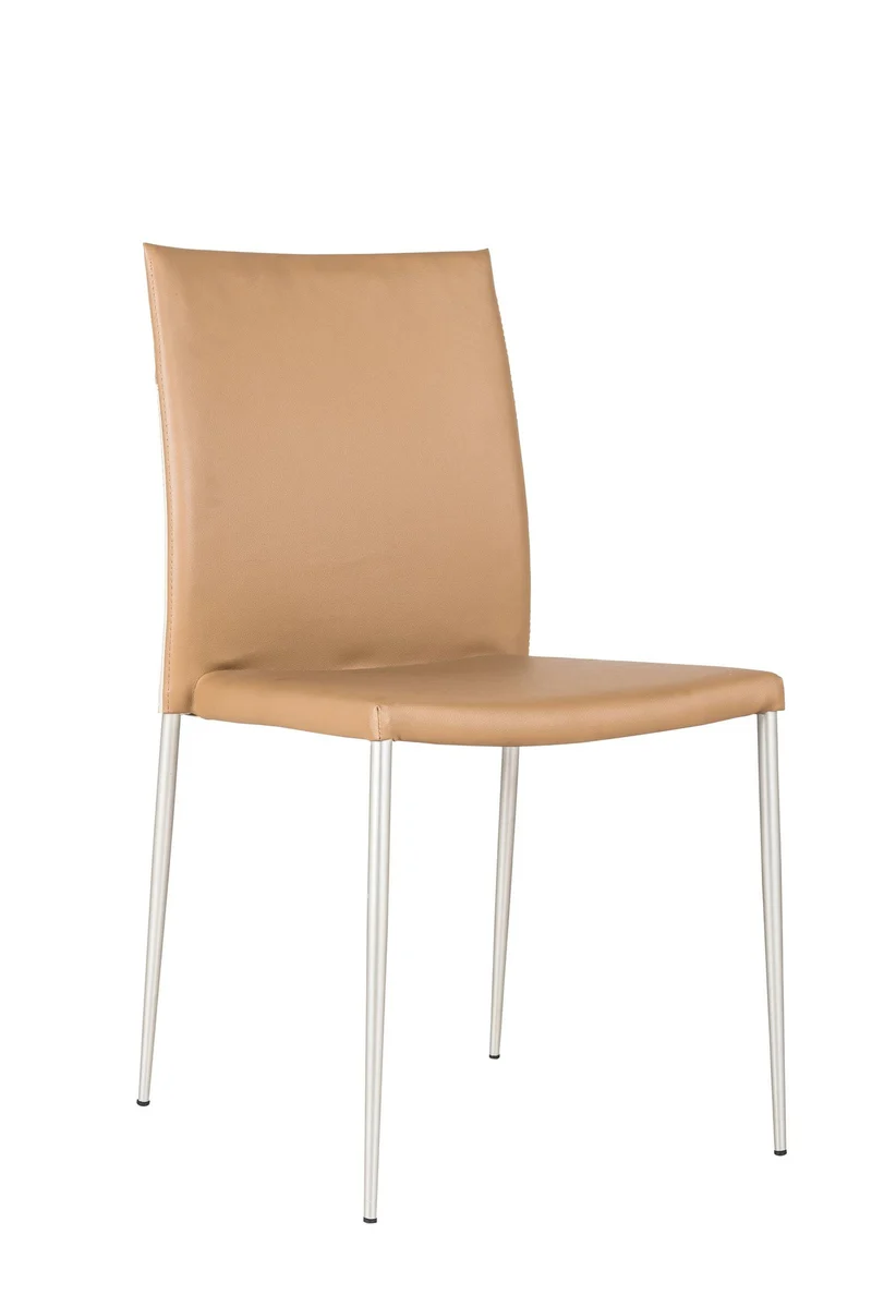 4x Sedia in similpelle marrone 41,5x485h cm