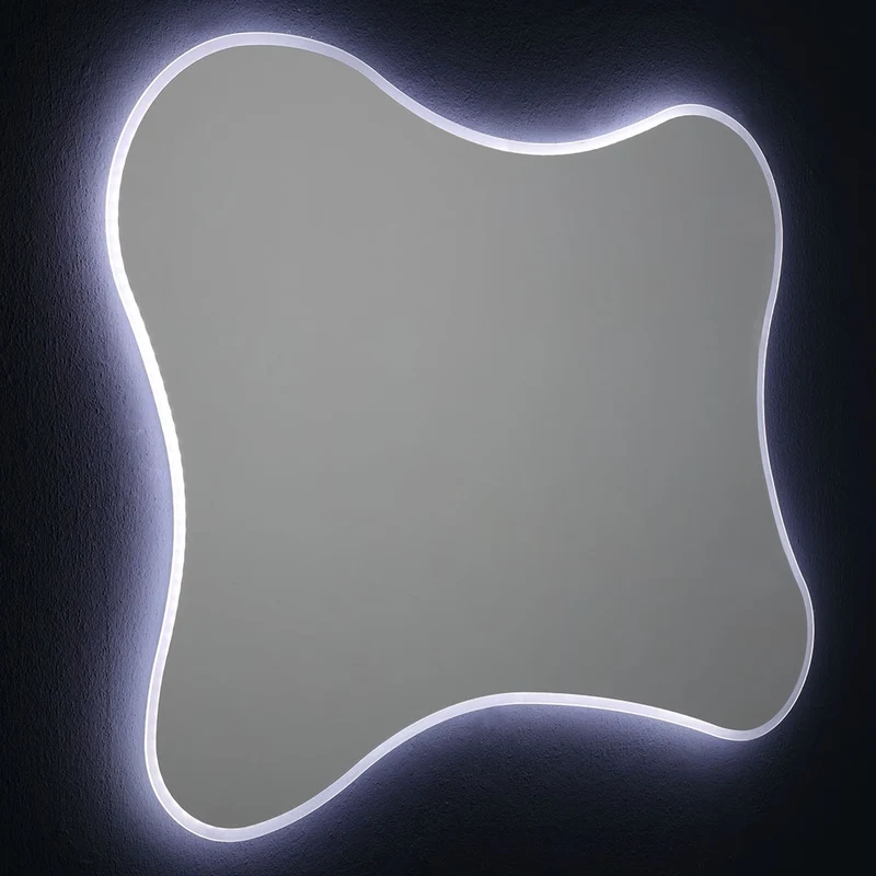 Specchio sagomato 120x90 con cornice led