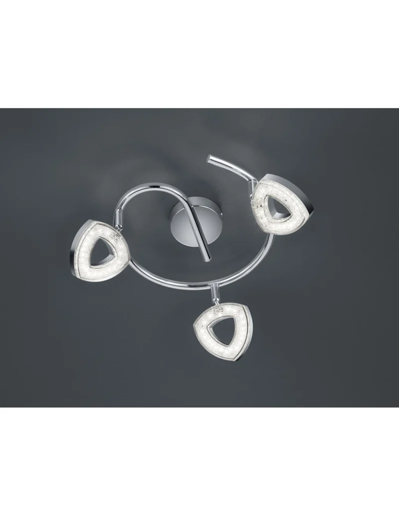 Faretto Girandola Tours 3 Spot Led Cromo Ø25 cm Trio Lighting
