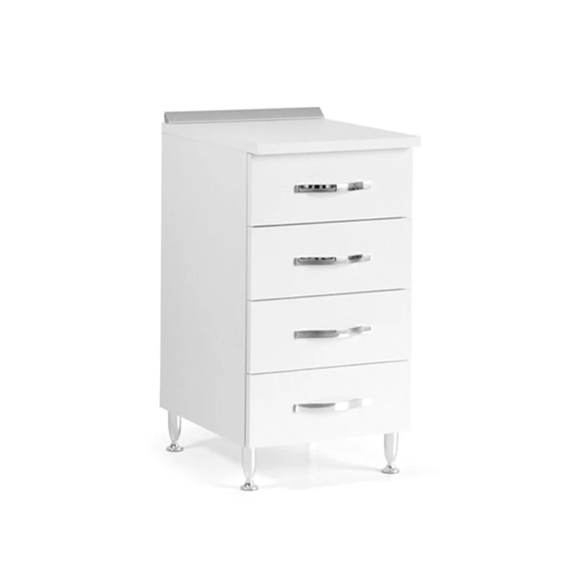 Cassettiera Cucina Bianco Frassinato 4 cassetti H 85x50x40