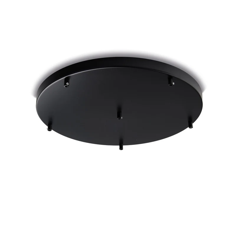 Rosone multicavo in ferro nero diametro 50 con 6 fori H.3 - Ø50