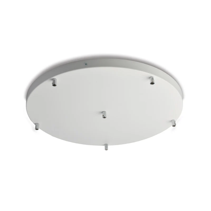 Rosone multicavo in ferro bianco diametro 50 con 6 fori H.3 - Ø50