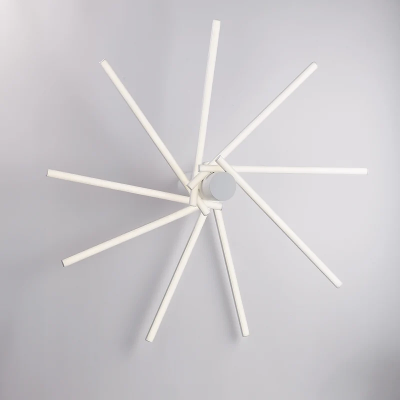 Plafoniera con luci orientabili in metallo e alluminio laccato bianco con led integrato H.15 - Ø 45 - MAX 85