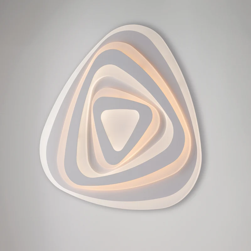 Plafoniera LED in metallo bianco/acrilico, 2 temp. col., H.5 Ø52 - M3