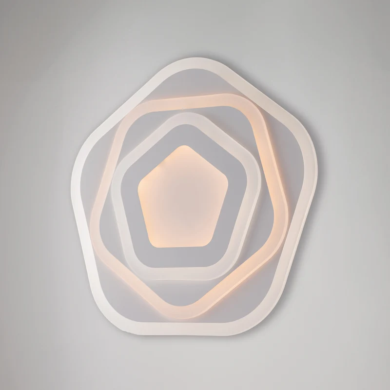 Plafoniera LED in metallo bianco/acrilico, 2 temp. col., H.5 Ø52 - M2