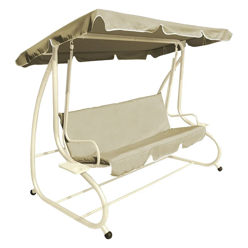 Dondolo Reclinabile 230x120x165h cm - Ecru