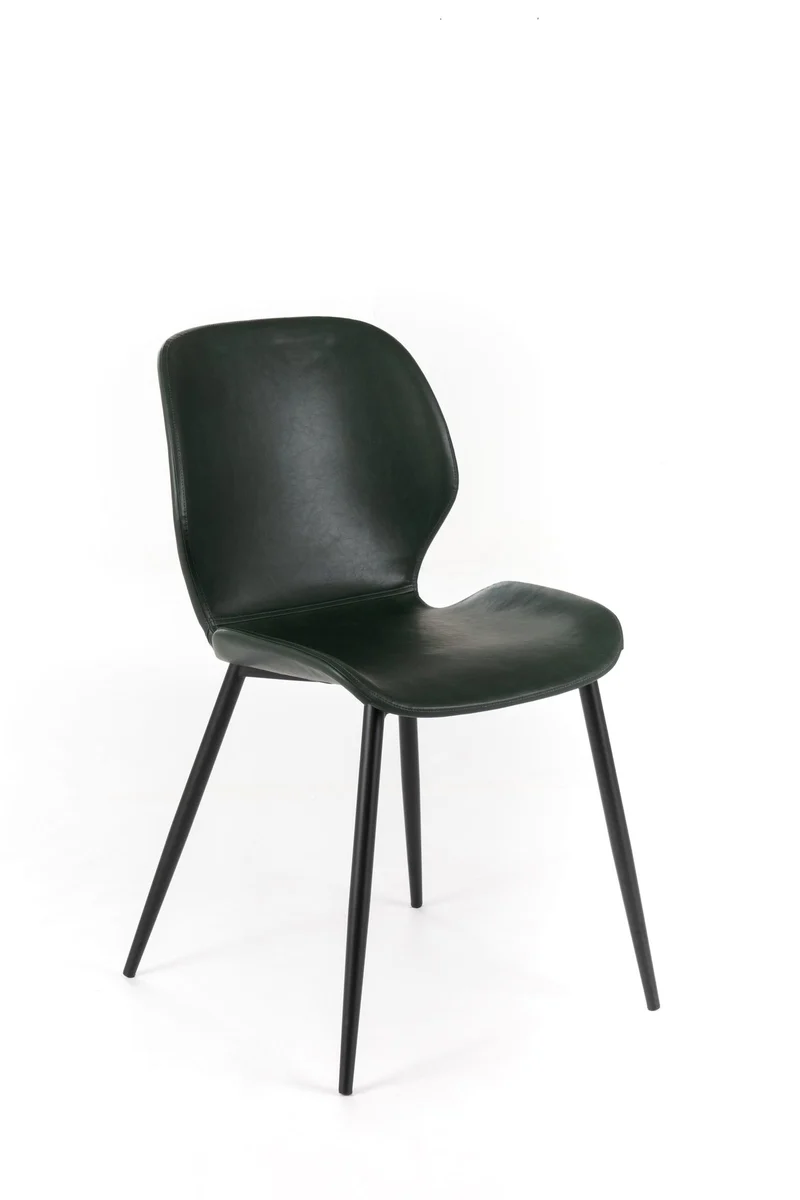 4x Sedia in soft-touch Verde Scuro 55cm x 45cm H. 83cm