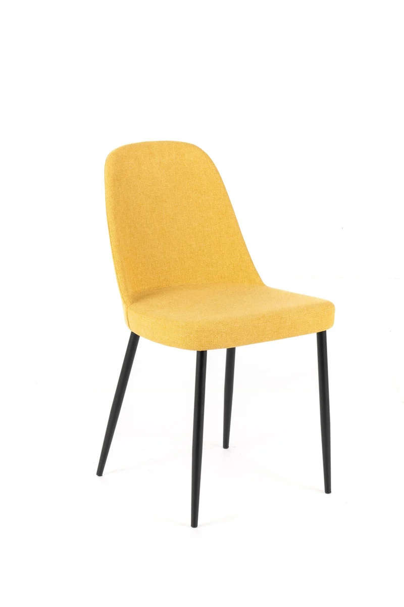 4x Sedia in Tessuto Giallo 55x46xH.85 cm