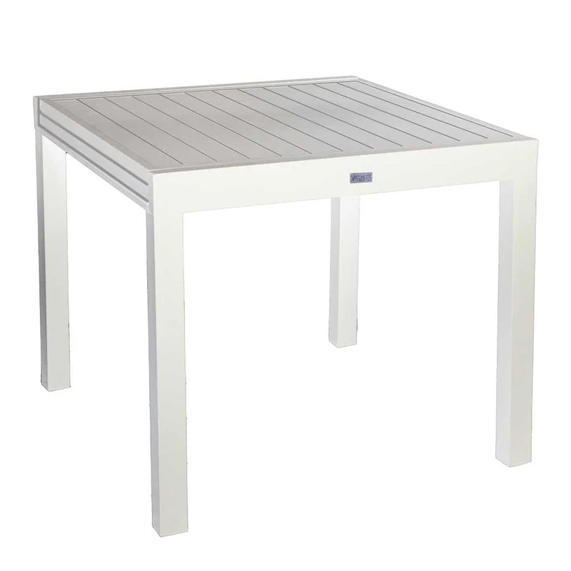 Tavolo in alluminio Sullivan allungabile bianco, 150/210x90xH.73 cm