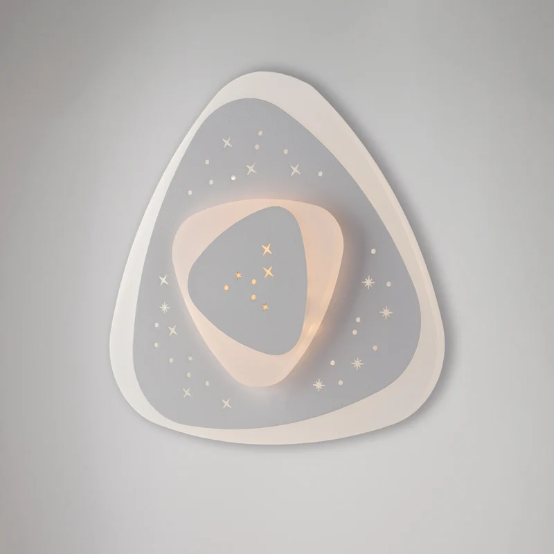 Applique in metallo bianco e acrilico con led integrato in due temperature di colore H.5 - Ø23
