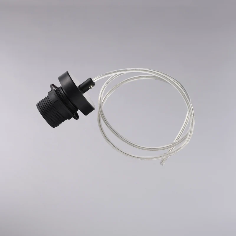 Montatura in ferro laccato nero con cavo elettrico regolabile senza rosone H.13 - MAX 113 - Ø7