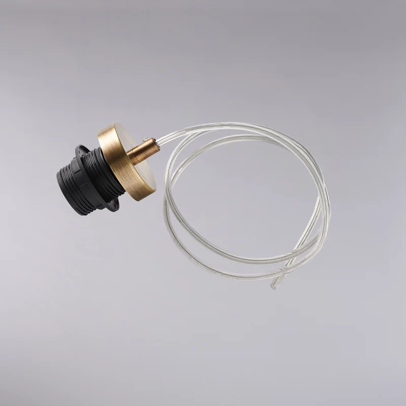 Montatura in ferro bronzato spazzolato con cavo elettrico regolabile senza rosone H.13 - MAX 113 - Ø7