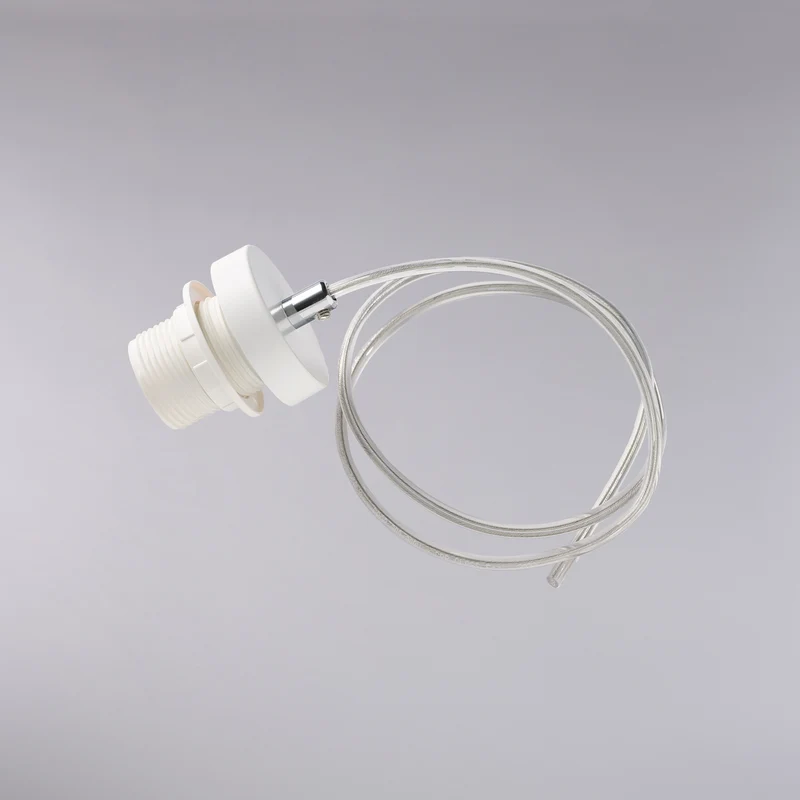 Montatura in ferro laccato bianco con cavo elettrico regolabile senza rosone H.13 - MAX 113 - Ø7